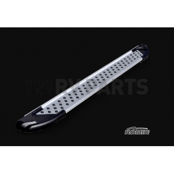 Romik USA Running Board Silver Aluminum Stationary - 62215418