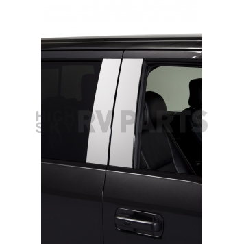 Putco Body Pillar Cover - Chrome Plated Stainless Steel Silver Set of 4 - 402673