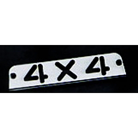 All Sales Center High Mount Stop Light Cover - Silver Brushed 4X4 Aluminum - 31004