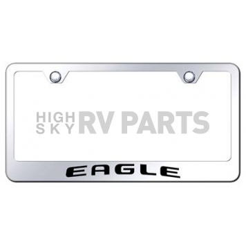 Automotive Gold License Plate Frame - Silver Stainless Steel - LFEAGEC