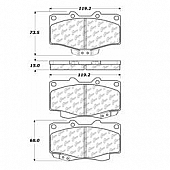 Stop Tech/ Power Slot Brake Pad - 300.04100