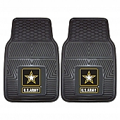 Fan Mat Floor Mat - Universal Fit Black Vinyl Set of 2 - 11035