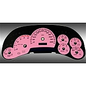 US Speedo Gauge Face Overlay - Pink Daytime Color/ White Letter Color - SS1200548D