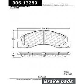 Stop Tech/ Power Slot Brake Pad - 306.13280
