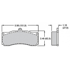 Wilwood Brakes Brake Pad - 15A-6015K-B