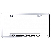 Automotive Gold License Plate Frame - Silver Stainless Steel - GFVERAEC