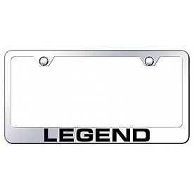 Automotive Gold License Plate Frame - Silver Stainless Steel - LFLEGEC