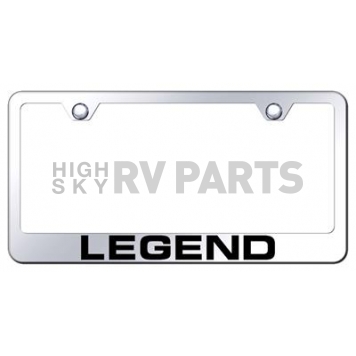 Automotive Gold License Plate Frame - Silver Stainless Steel - LFLEGEC