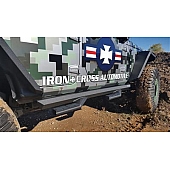 Iron Cross Nerf Bar Matte Black Steel Angular - GP9466