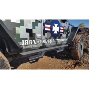 Iron Cross Nerf Bar Matte Black Steel Angular - GP9466