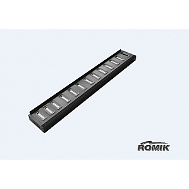 Romik USA Running Board Black Anodized Aluminum Stationary - 80043419