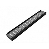 Romik USA Running Board Black Anodized Aluminum Stationary - 81344419