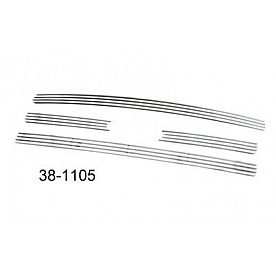 Paramount Automotive Grille Insert - Polished Aluminum 8 Millimeter Horizontal Style - 381105