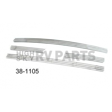 Paramount Automotive Grille Insert - Polished Aluminum 8 Millimeter Horizontal Style - 381105