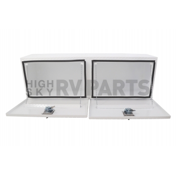 Dee Zee Tool Box Side Mount White Textured Powder Coated Aluminum 10.75 Cubic Feet - DZ59WH-1