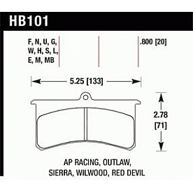 Hawk Performance Brake Pad - HB101M.800