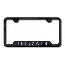 Automotive Gold License Plate Frame - Black Stainless Steel - GFLINEB