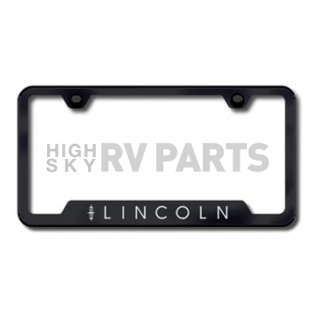 Automotive Gold License Plate Frame - Black Stainless Steel - GFLINEB