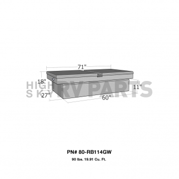 Westin Automotive Tool Box Crossover Polished Aluminum - RB114GW-1