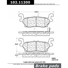 Stop Tech/ Power Slot Brake Pad - 102.11200