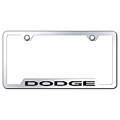 Automotive Gold License Plate Frame - Silver Stainless Steel - GFDODEC
