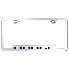 Automotive Gold License Plate Frame - Silver Stainless Steel - GFDODEC