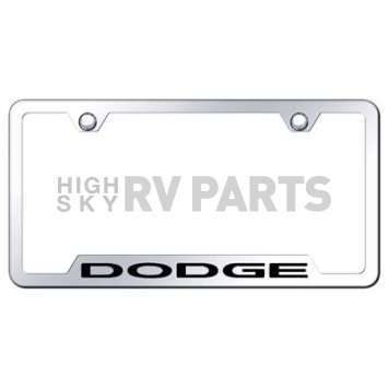 Automotive Gold License Plate Frame - Silver Stainless Steel - GFDODEC