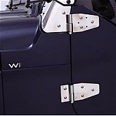 Smittybilt Door Hinge - Half Door Stainless Steel Silver - 7420