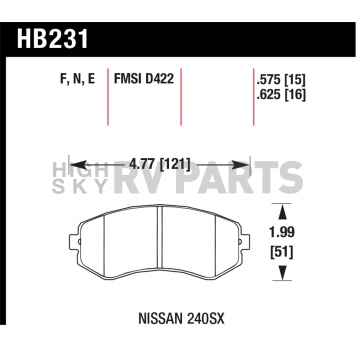 Hawk Performance Brake Pad - HB231E.625-1