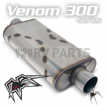 Black Widow Exhaust Venom 300-Series Muffler - BW005-C