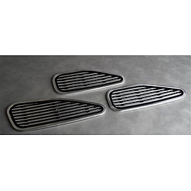 All Sales Cowl Vent Cover - Silver Polished Aluminum - 7107