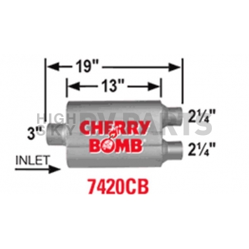 Cherry Bomb Pro Series Exhaust Muffler - 7420CB-1