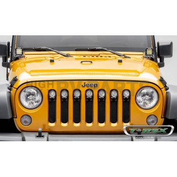T-Rex Truck Products Grille Insert - Wire Mesh Rectangular Black Powder Coated Mild Steel - 6314841BR-1