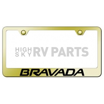 Automotive Gold License Plate Frame - Gold Stainless Steel - LFBRAEG