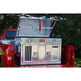 Owens Products Dog Box - Double Compartment Aluminum Single Door - 55030