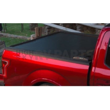 Leer Tonneau Cover Hard Manual Retractable Black Matte Powder Coated Aluminum - RXF2843