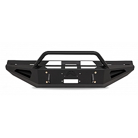 Fab Fours Bumper Red Steel 1-Piece Design Steel Black - FS08-RS1962-1