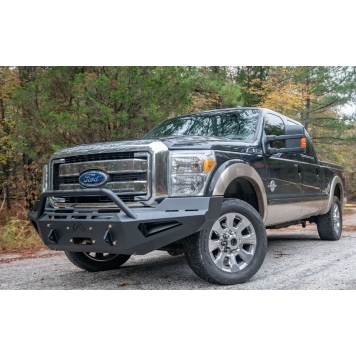Fab Fours Bumper Red Steel 1-Piece Design Steel Black - FS11-RS2562-1
