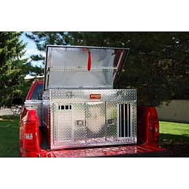 Owens Products Dog Box - Double Compartment Aluminum Single Door - 55044