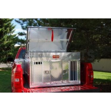 Owens Products Dog Box - Double Compartment Aluminum Single Door - 55044