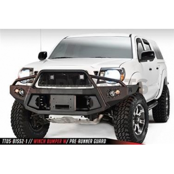 Fab Fours Bumper Premium 1-Piece Design Steel Black - TT05-B1552-1