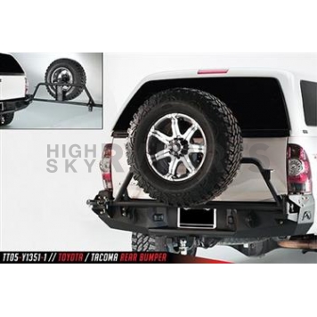 Fab Fours Bumper Premium 1-Piece Design Steel Black - TT05-Y1351-1