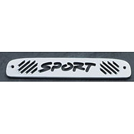 All Sales Center High Mount Stop Light Cover - Silver Polished Sport Aluminum - 44002P