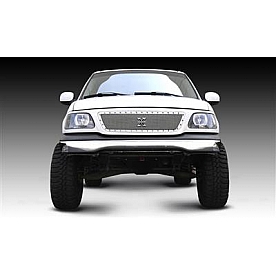 T-Rex Truck Products Grille Insert - Mesh Trapezoid Polished Stainless Steel - 6715800