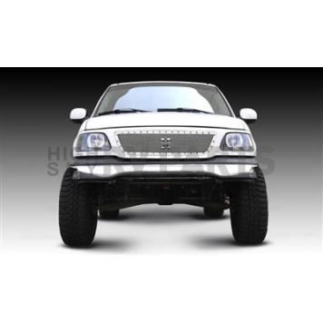 T-Rex Truck Products Grille Insert - Mesh Trapezoid Polished Stainless Steel - 6715800