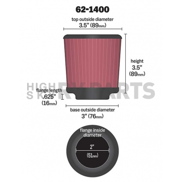 K & N Filters Crankcase Breather Filter - 62-1400-1