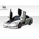 Extreme Dimensions Side Skirt - Primered Fiberglass Reinforced Plastic Black Set of 2 - 102054