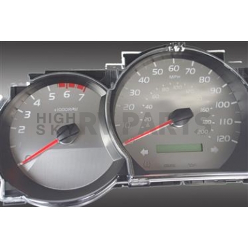 US Speedo Gauge Face Overlay - Silver Daytime Color/ White Letter Color - SSTAC06W