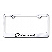 Automotive Gold License Plate Frame - Silver Stainless Steel - LFSELDEC