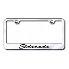 Automotive Gold License Plate Frame - Silver Stainless Steel - LFSELDEC